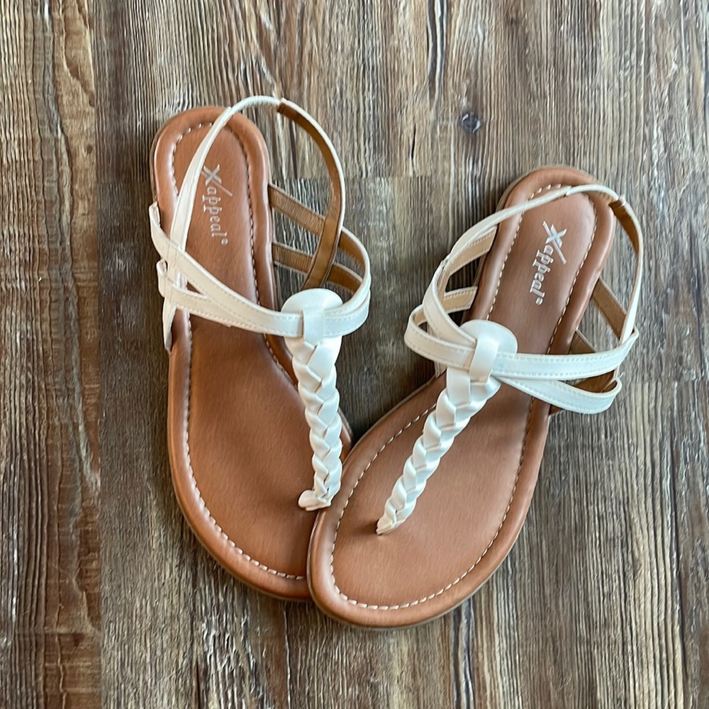 White sandals